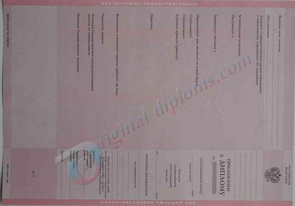 Диплом техникума, колледжа 2004-2006